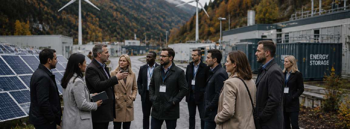 Conclave participants on site at a Ukrainian energy project