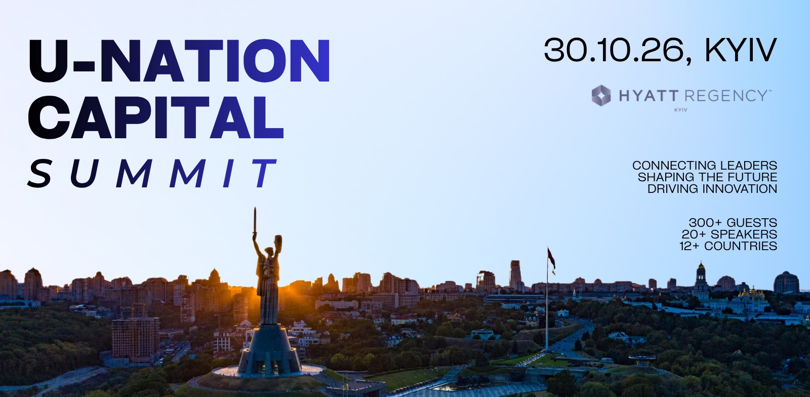 U-Nation Capital Summit key visual with the Kyiv skyline